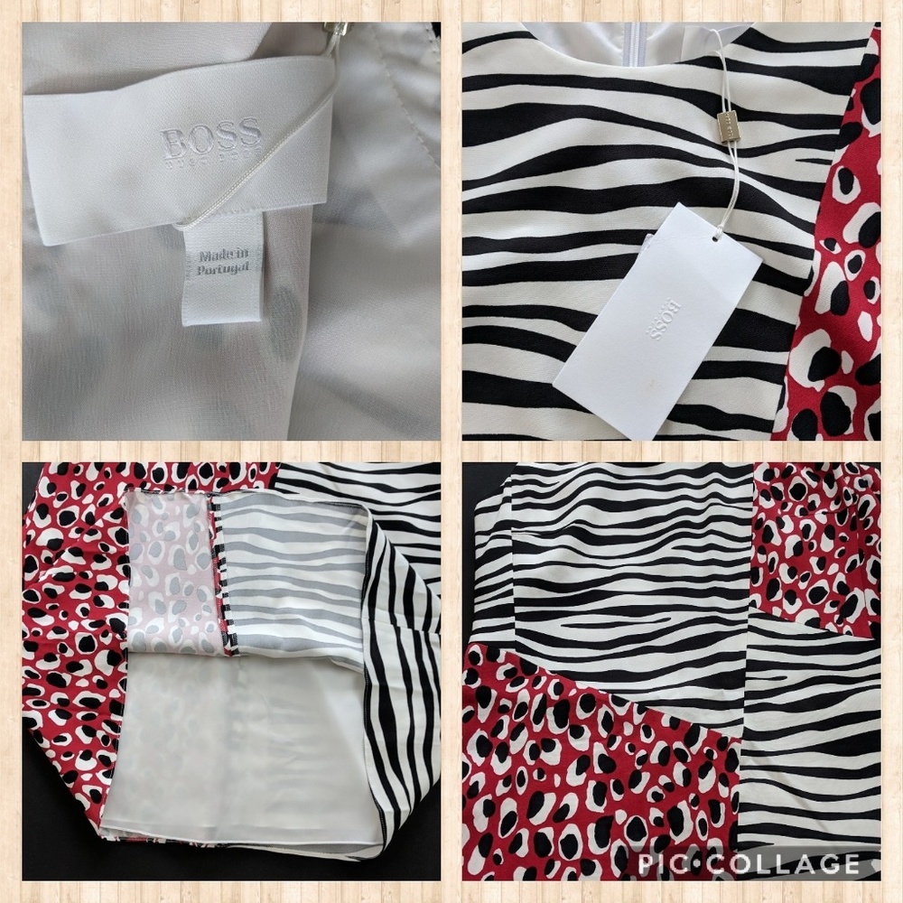 HUGO BOSS Animal Print Stretch Dress 4 & 0 - Picture 6 of 7